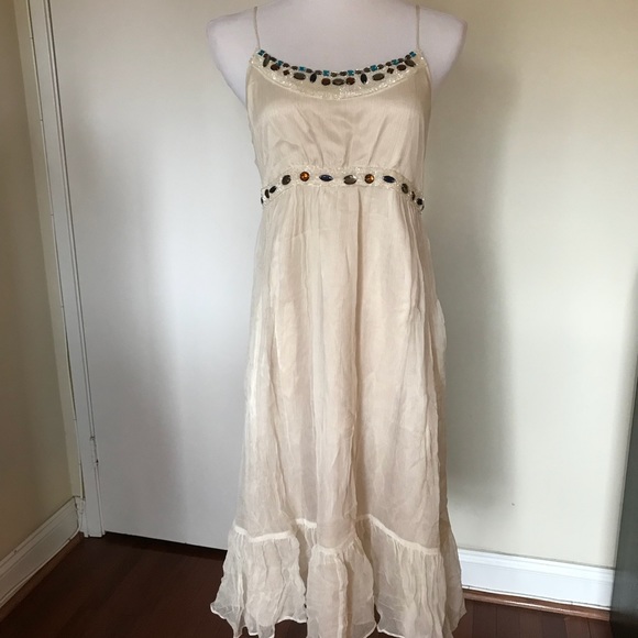 Tara Jarmon Dresses & Skirts - Tara Jarmon Paris 100% Silk Off White Summer Dress